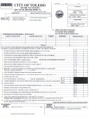 Income Tax Return - City Of Toledo Printable pdf