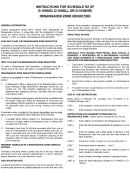 Instructions For Schedule Rz Of D-1040(r), D-1040(l), Or D-1040(nr) - Renaissance Zone Deduction