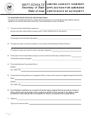 Form 635_08_3 - Limited Liability Company Application For Amended Certificate Of Authority - 2012