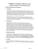 Remittance Worksheet Instructions - Vermont Universal Service Fund - 2000/2001