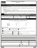Form 735-24 - Certificate Of Vision