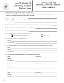 Form 635_0109 - Application For Certificate Of Authority (cooperative)