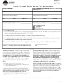 Form Pt-agr - Pass-through Entity Owner Tax Agreement - Montana Dept.of Revenue