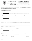 Form 635_0101 - Statement Of Change Designated/principal Office Or Registered Office/agent - Iowa Secretary Of State - 2011
