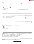 Form 4 - Application For Extension Of Time To File Michigan Tax Returns - Michigan Department Of Treasury - 2003