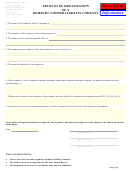 Articles Of Organization Of A Domestic Limited Liability Company - South Dakota Secretary Of State