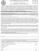Form Tc309 - Accountant's Certification - The Tax Commission Of The City Of New York - 2004