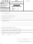 Form Llc-45.40 - Application For Withdrawal - Foreign - 1999