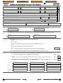 Fillable Form 540 2ez - California Resident Income Tax Return - 2016 Printable pdf