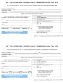 Non-property Sales Tax Return - City Of Victor