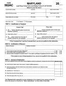 Form 502ac - Maryland Subtraction For Contribution Of Artwork