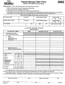 Form 502inj - Injured Spouse Claim Form - 2002