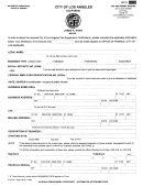 Form 14-541.36 - Application Information - City Of Los Angeles Tax And Permit Division Printable pdf
