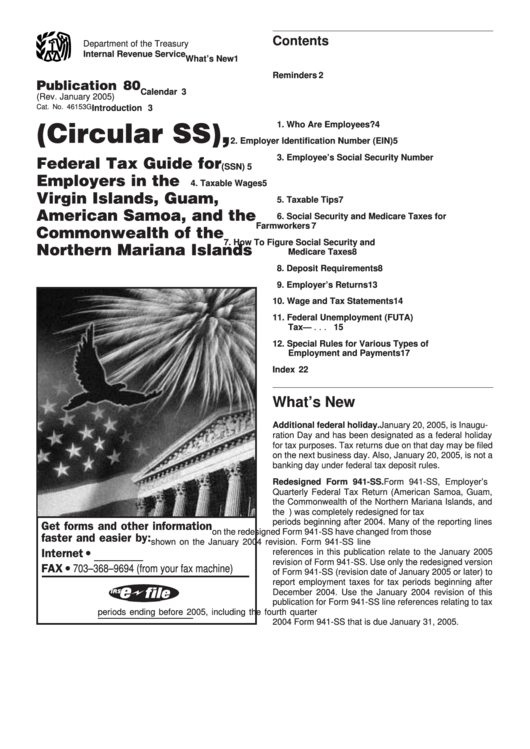 Publication 80 - (circular Ss),federal Tax Guide For Employers In The U.s. Virgin Islands, Guam, American Samoa, And The Commonwealth Of The Northern Mariana Islands
