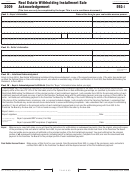 Californiaform 593-i - Real Estate Withholding Installment Sale Acknowledgement - 2009