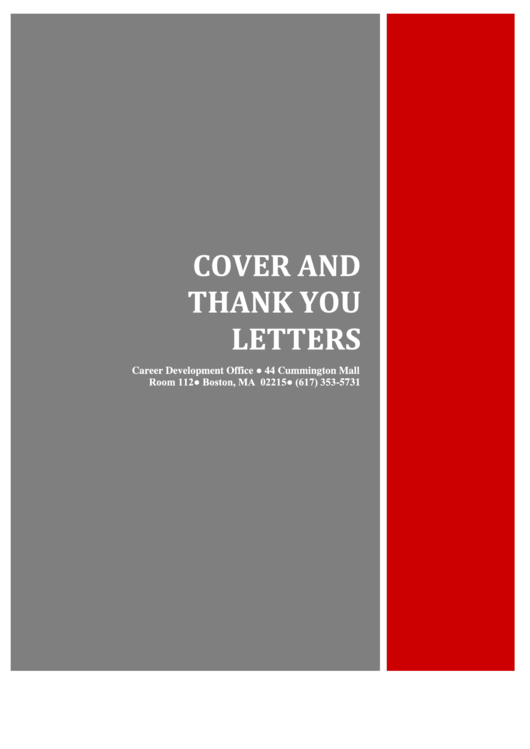 Sample Cover And Thank You Letters Printable pdf