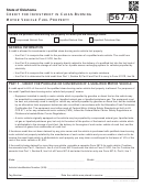 Fillable Form 567-A - Credit For Investment In Clean-Burning Motor Vehicle Fuel Property - 2016 Printable pdf