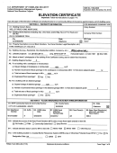 Fema Form 086-0-33 - Elevetion Certificate - U.s. Department Of Homeland Security Printable pdf