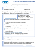 Plan Rollover Contribution Form