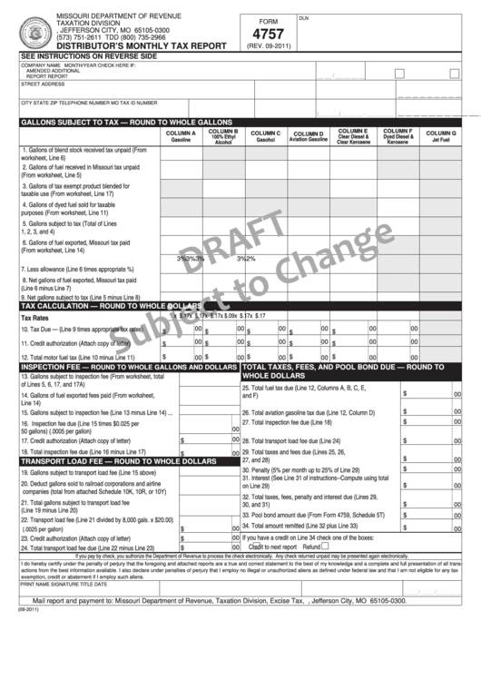 Form 4757 Draft - Distributor