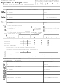 Form 518 - Registration For Michigan Taxes