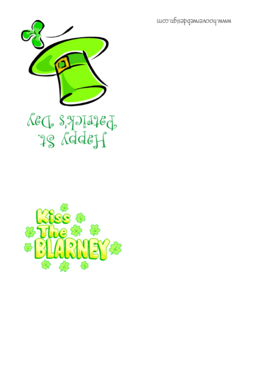 Clover & Hat St Patrick's Day Greeting Card Template