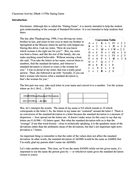 Intro To Applied Stats Worksheet Printable pdf