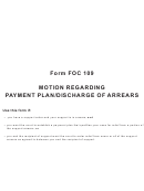 Fillable Form Foc 109 - Motion Regarding Payment Plan/discharge Of Arrears Printable pdf
