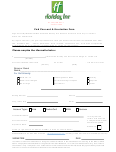 Card Payment Authorization Form - Holiday Inn, St. Louis, Mo