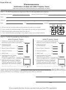 Form Ptr-1a - Verification Of 2003 And 2004 Property Taxes