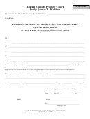 Form 16.4 - Notice Of Hearing On Application For Appointment Guardian Of Minor