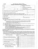 Form Nj-w4 - Employee's Withholding Allowance Certificate