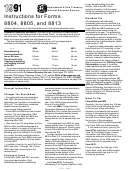 Instructions For Forms 8804, 8805, And 8813 - Internal Revenue Service - 1991 Printable pdf
