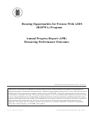 Form Hud-40110-c - Annual Progress Report (apr) - Housing Opportunities For Persons With Aids (hopwa) Program