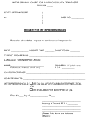 Request For Interpreter Services Form - Tennessee Davidson County