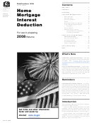 Publication 936 - Home Mortgage Interest Deduction - Department Of Treasury - 2008