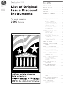 Publication 1212 - List Of Original Issue Discount Instruments - Department Of Treasury - 2002