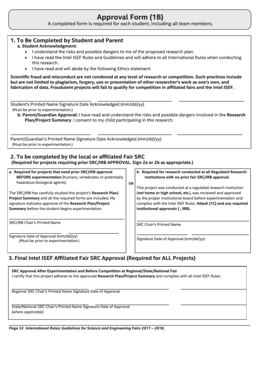 Approval Form (1b)
