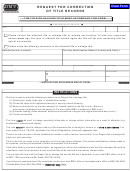 Form 735-264 - Request For Correction Of Title Records