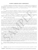 Sample Arbitration Agreement Form Printable pdf