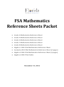 Fsa Mathematics Reference Sheets Packet