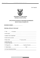 Dha Form 48 - Application For Waiver Of Prescribed Requirements - Republic Of South Africa Department Of Of Home Affairs Printable pdf