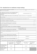 Form Tr-1 - Standard Form For Notification Of Major Holdings