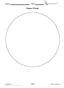 Paper Circle Template