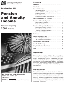 Publication 575 - Pension And Annuity Income - 2004