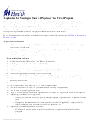 Application For Washington State J-1 Physician Visa Waiver Program