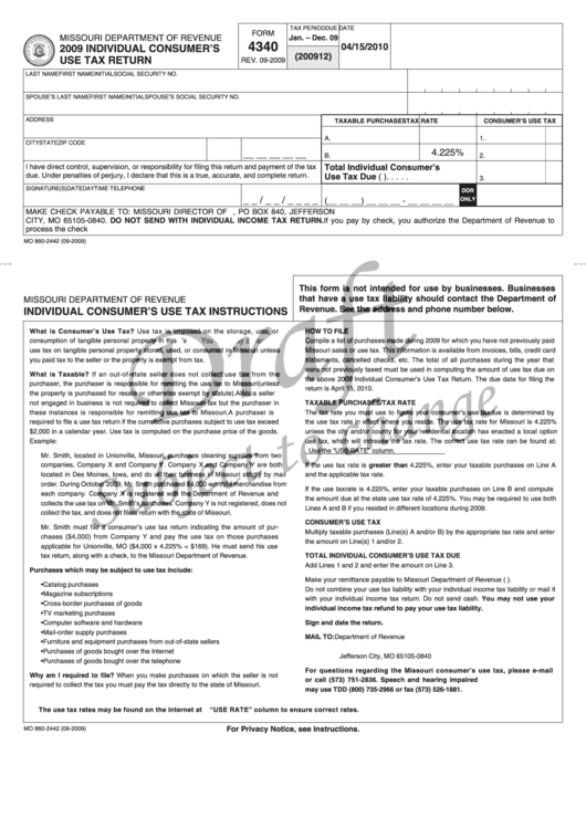 Form 4340 Draft - Individual Consumer