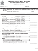 Seed Capital Investment Tax Credit Worksheet - 2008