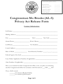 Privacy Act Release Form - Congressman Mo Brooks (al-5)