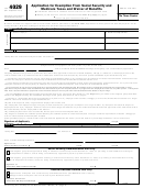 Form 4029 - Application For Exemption From Social Security And Medicare Taxes And Waiver Of Benefits